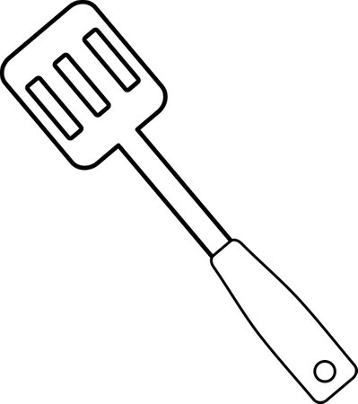 Illustration of a Spatula Isolated on a White Backgroundのイラスト素材