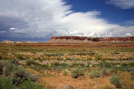 A scenic southwestern landscape in the state of Utahの写真素材