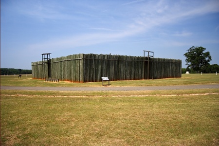 Reconstructed Stockade at Andersonville National Historic Siteの写真素材