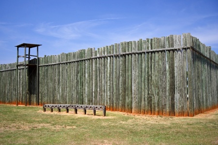 Reconstructed Stockade, Andersonville National Historic Site, Georgia の写真素材