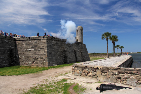 Artillery Demonstration in Castillo De San Marcos National Monument, St Augustine