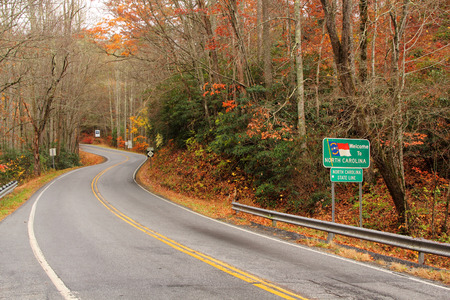Entrance to North Carolina from the State of Georgiaの写真素材