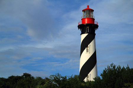 Historic St. Augustine Lighthouse on Florida's Atlantic Coastの写真素材