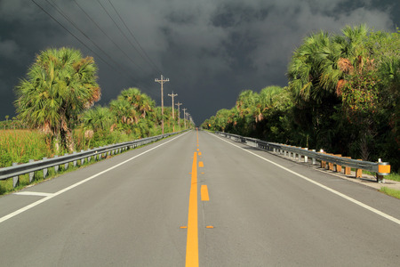 Tamiami Trail Heading Into an Everglades Summer Storm