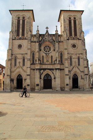 The elegant San Fernando Cathedral is an important stop for those wanting to appreciate the rich religious history of San Antonio February 27, 2017 in San Antonio, TXのeditorial素材
