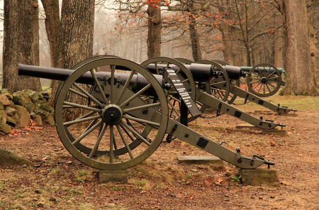 Artillery on Seminary Ridge in Gettysburg National Military Park marks positions held by...