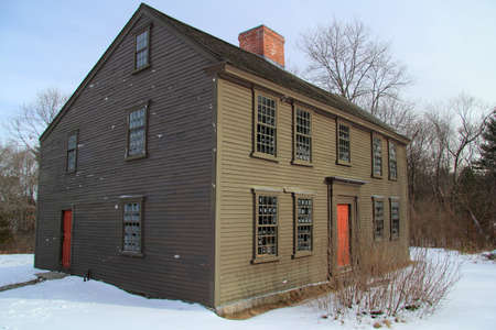 The Jacob Whitmore home, in Minuteman National Historical Park, is one of the few lasting witnesses to the start of the American Revolutionのeditorial素材