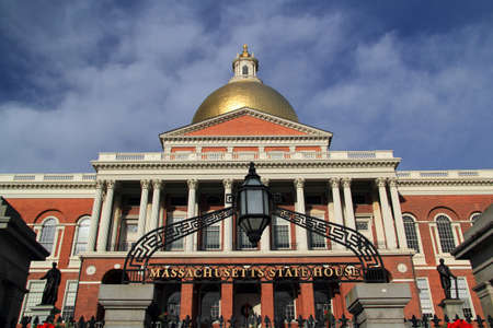 The Massachusetts State House is a popular stop along the Freedom Trail in Boston, Massachusettsのeditorial素材