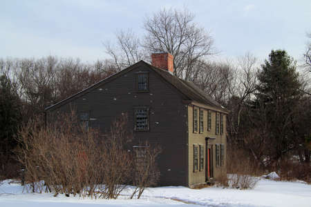 The Jacob Whitmore home, in Minuteman National Historical Park, is one of the few lasting witnesses to the start of the American Revolutionのeditorial素材