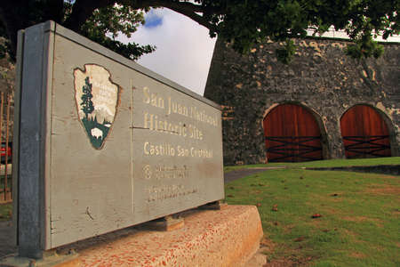 Castillo San Cristobal is one of two massive fortifications built by Spain in order to protect the city of San Juan, Puerto Ricoのeditorial素材
