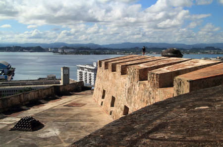 Castillo San Cristobal is one of two massive fortifications built by Spain in order to protect the city of San Juan, Puerto Ricoのeditorial素材