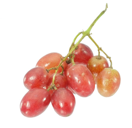 Red grape isolated on white background の写真素材