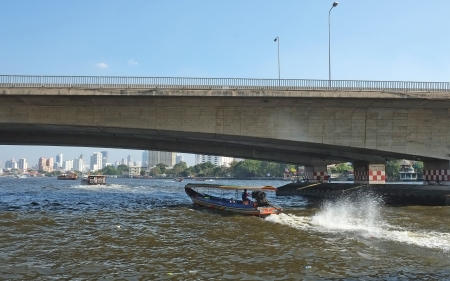 View of thai river, Chao Phraya river Bangkok Thailand.の写真素材