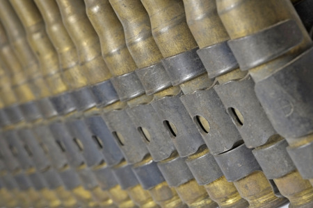 Close up chain of cartridges, used.の写真素材