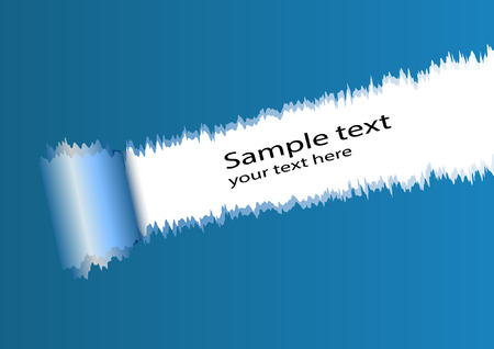 Tear paper with sample text.のイラスト素材