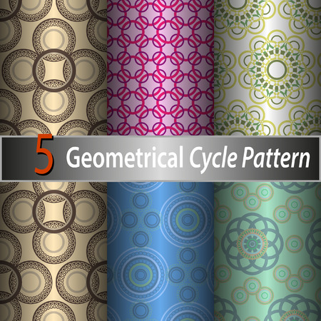 Geometrical pattern with shaped cycle.のイラスト素材