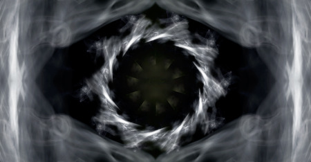 Abstract white smoke on black background.の写真素材