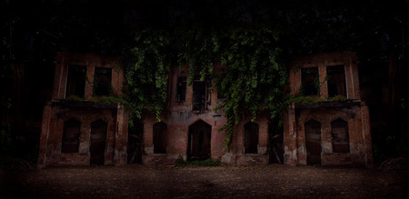 Old abandoned house. Dark tone.