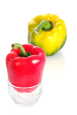 Sweet pepper on white background.の写真素材