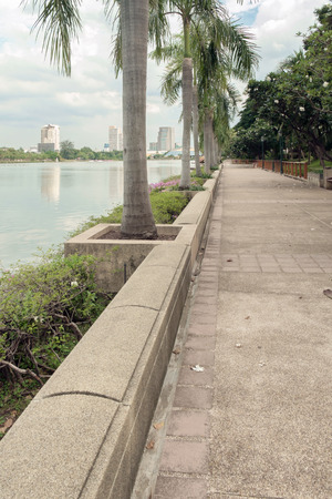 View of pathway in the park.の写真素材