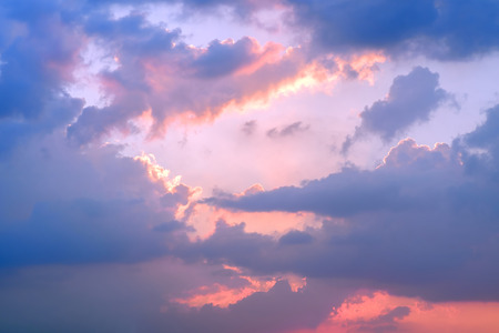 Sky and clouds at sunset.の写真素材