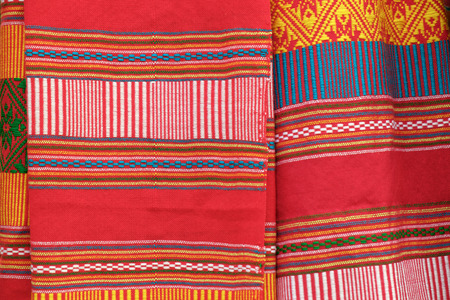 Close up cotton fabric thai style, soft focus.