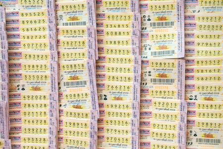 Thai lottery tickets on February 16th, 2016.の写真素材