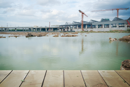 View of construction site.の写真素材