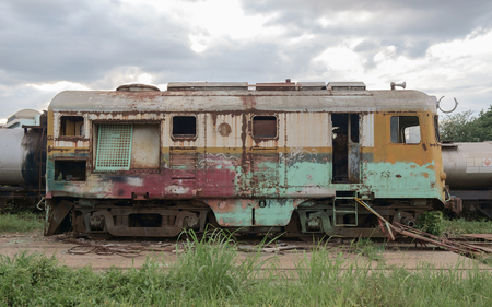 View of locomotive abandoned.の写真素材