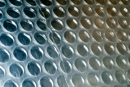 View of plastic bubble wrap, for packaging.