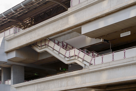 View of pathway of skytrain station.の写真素材