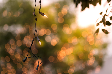 View of light bulb on blur background.の写真素材