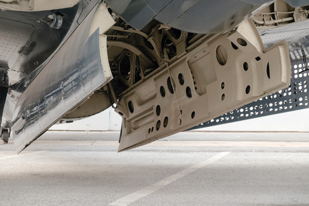 View of bomb door of fighters vintage planes.の写真素材