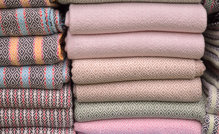 View of cotton fabric vintage style.の写真素材