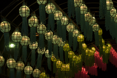 View of native lantern at night.の写真素材