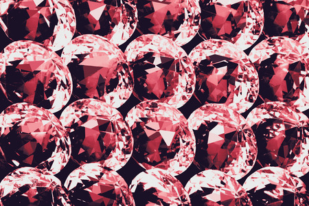 View of diamond on dark background. Red tone.の写真素材