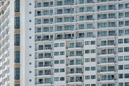 Exterior view of apartment building.