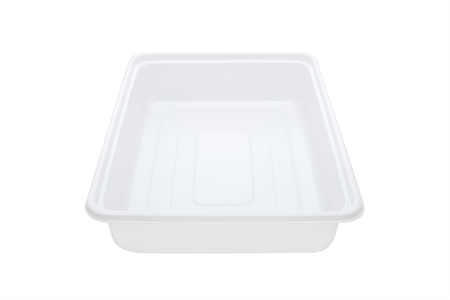 Plastic container on white background.の写真素材