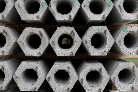 Abstract background of pile of concrete on construction site.の写真素材