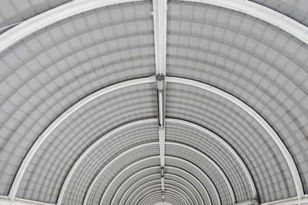 View of roof of overpass. Shallow depth of field.の写真素材