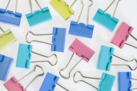 View of paper clip on white background.