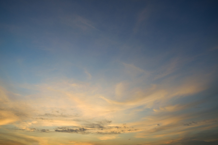 Sky and clouds at twilight. Soft focus.の写真素材