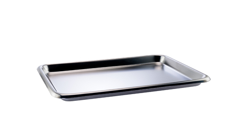 Stainless tray on white background.の写真素材
