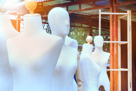 View of female mannequins, prepare for festival.の写真素材