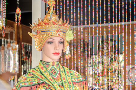 View of female mannequins stand in the market.の写真素材
