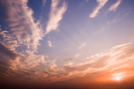 View of sunset at twilight.