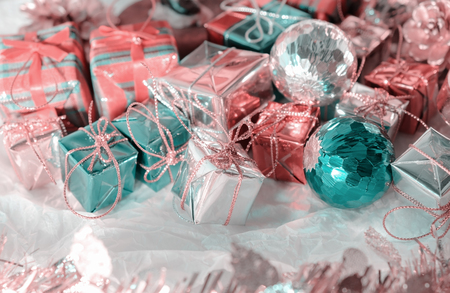 Christmas decoration on the table.の写真素材