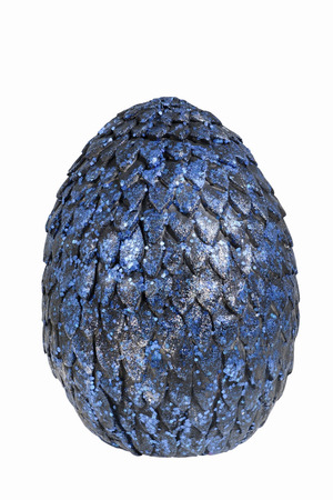 Dragon egg on white background. Clay craft.の写真素材