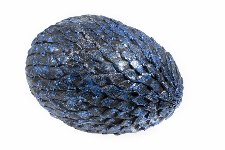 Dragon egg on white background. Clay craft.の写真素材