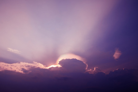 View of sunset at twilight.の写真素材
